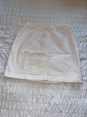 Honey Belle White Panel-Seamed Mini Skirt